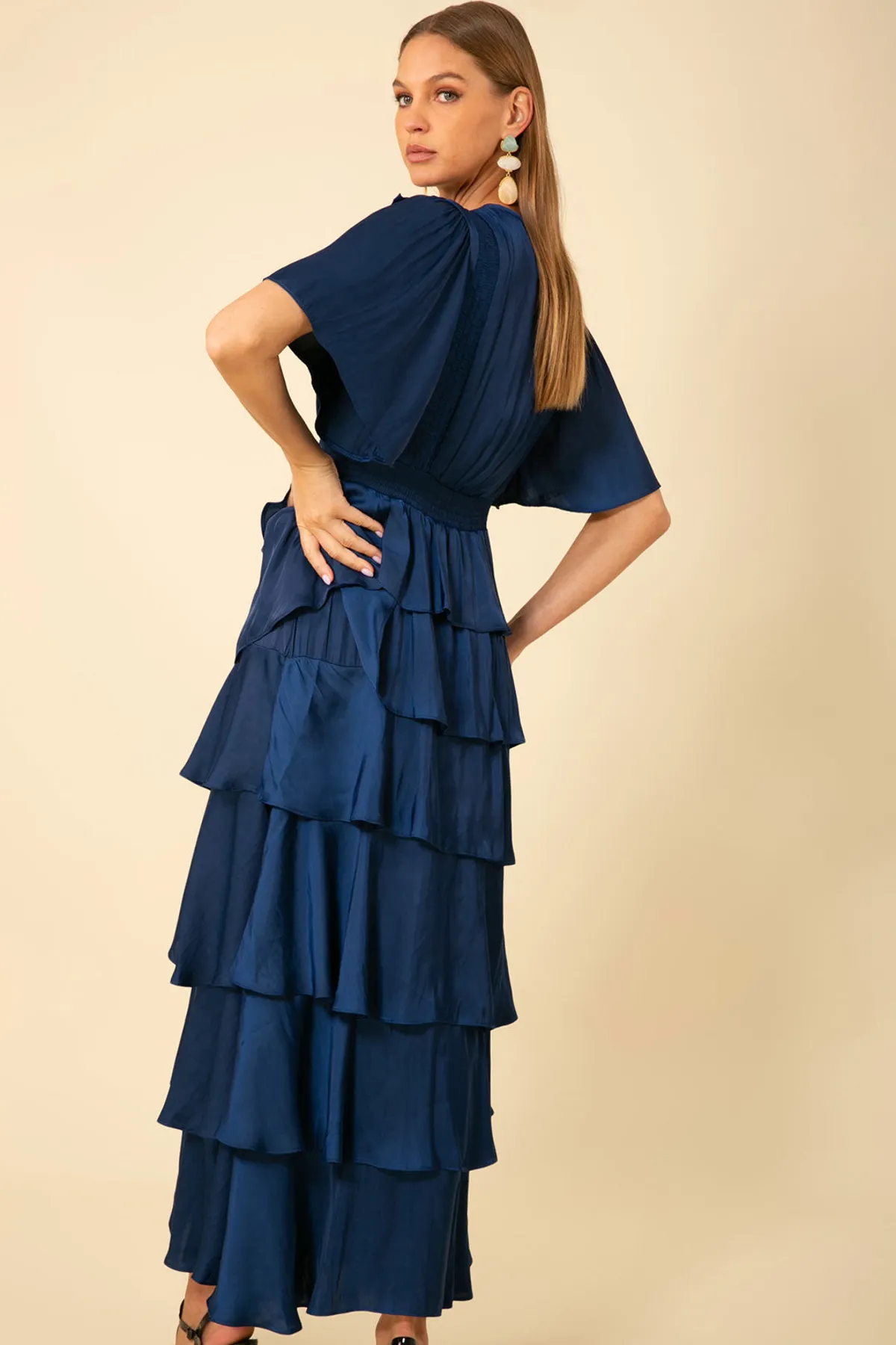 Ainsley Soild Tiered Dress