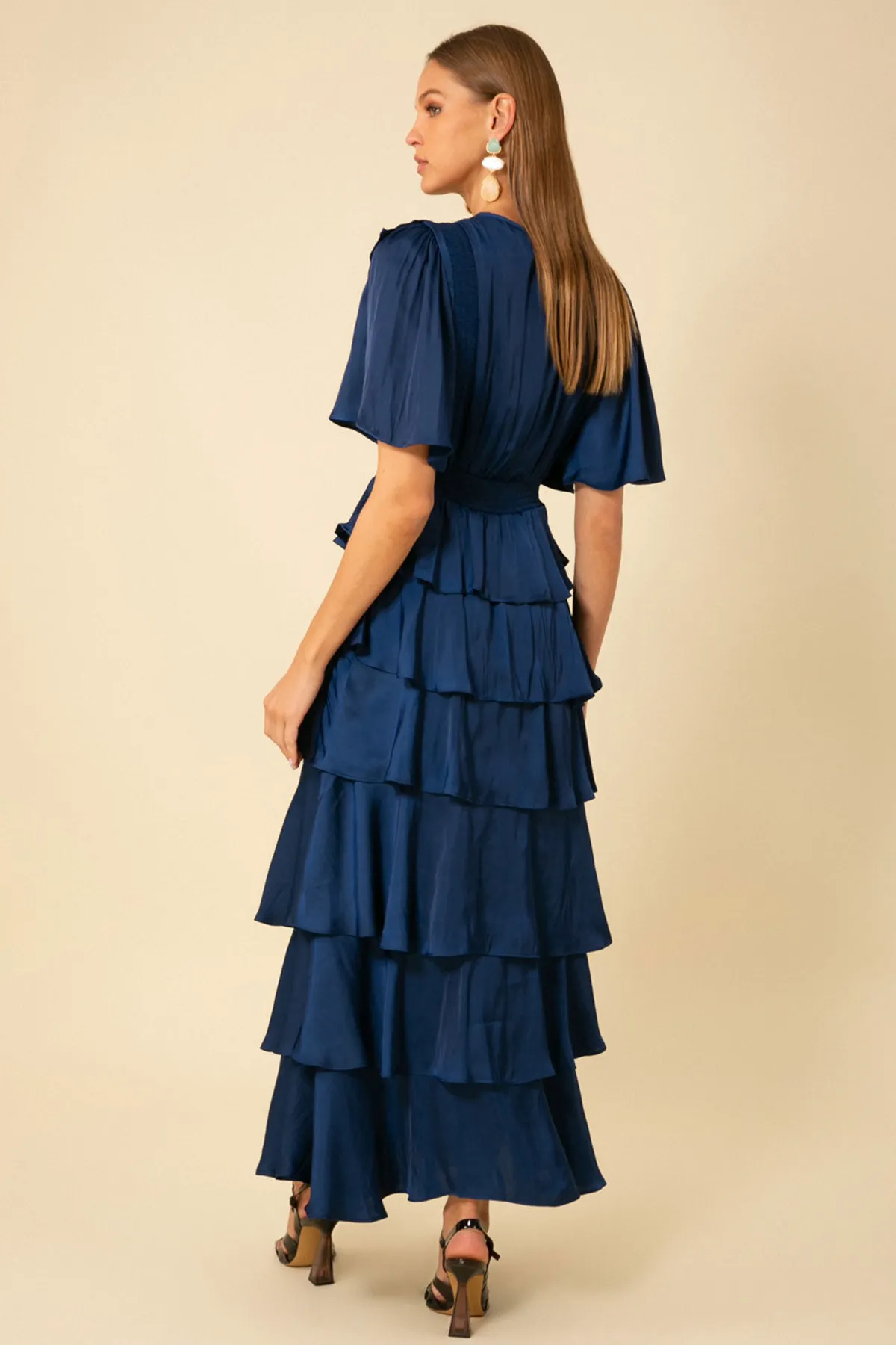 Ainsley Soild Tiered Dress