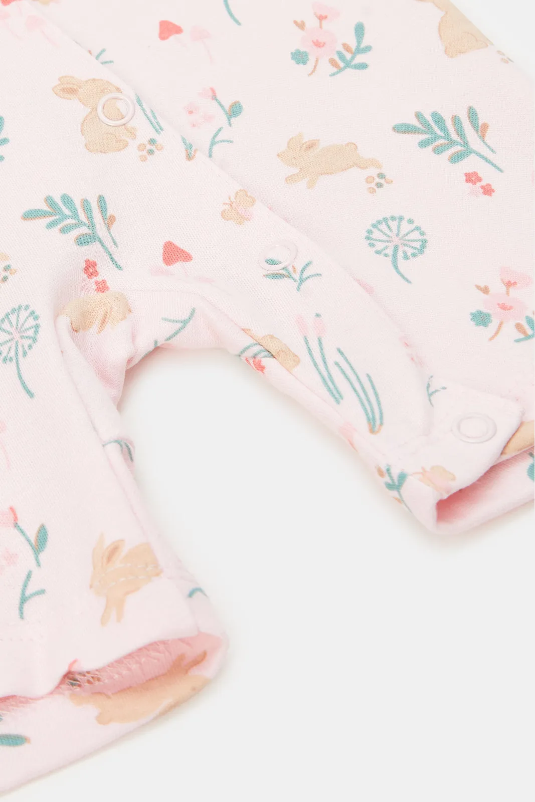 Baby Pink Printed Romper