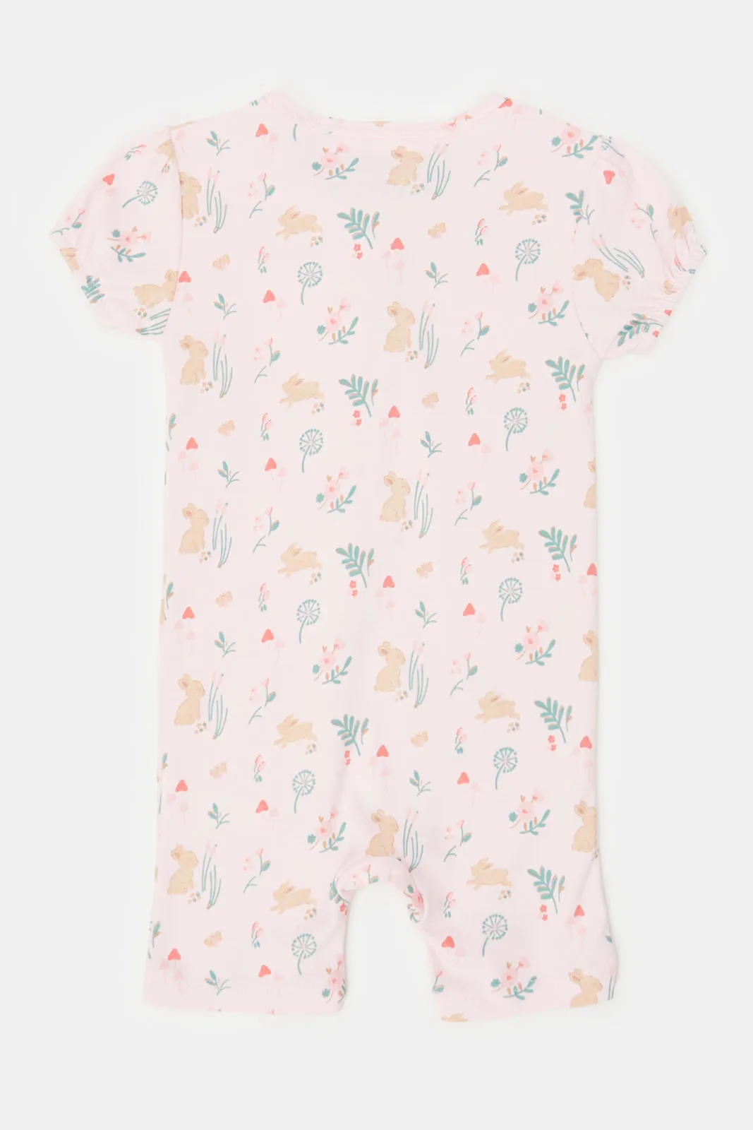 Baby Pink Printed Romper