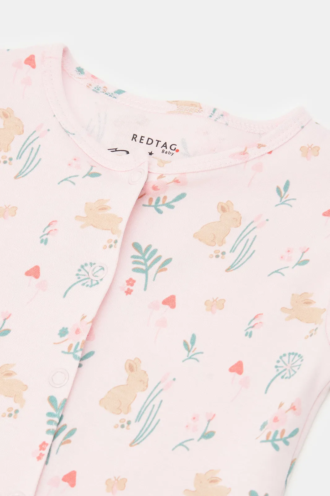 Baby Pink Printed Romper