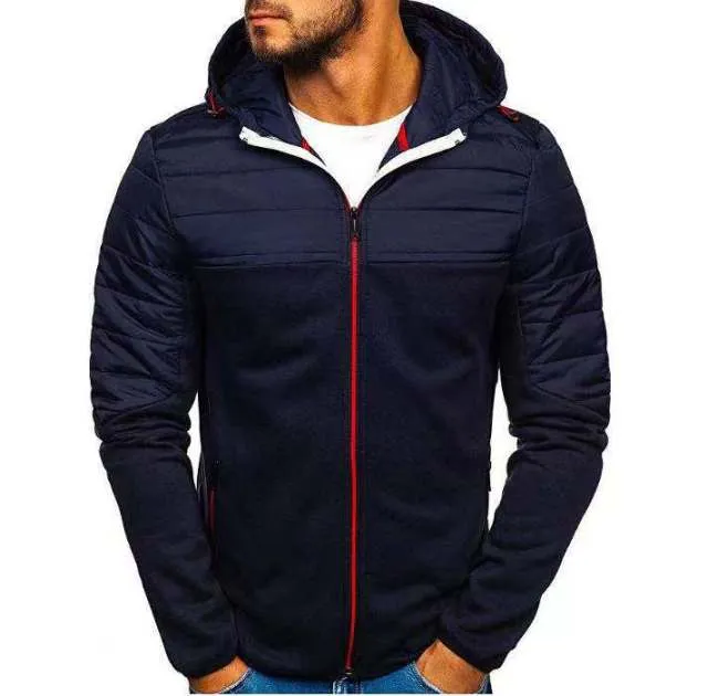 BAZO Design Men's Fashion Premium Quality Black & White Stripe Zipper Sweater Jacket