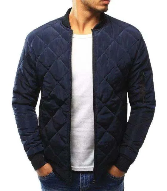 BAZO Design Men's Fashion Premium Quality Black & White Stripe Zipper Sweater Jacket