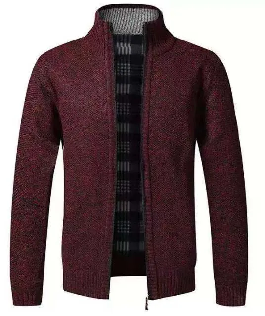 BAZO Design Men's Fashion Premium Quality Black & White Stripe Zipper Sweater Jacket