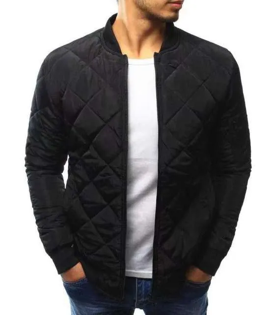BAZO Design Men's Fashion Premium Quality Black & White Stripe Zipper Sweater Jacket