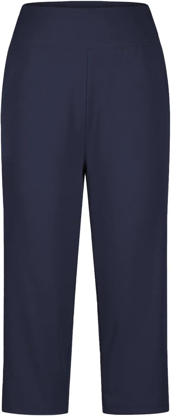 Capri Pants for Women Wide Leg Stretchy Pull On Athletic Yoga Legging with Pockets Summer Casual Capris Outfits