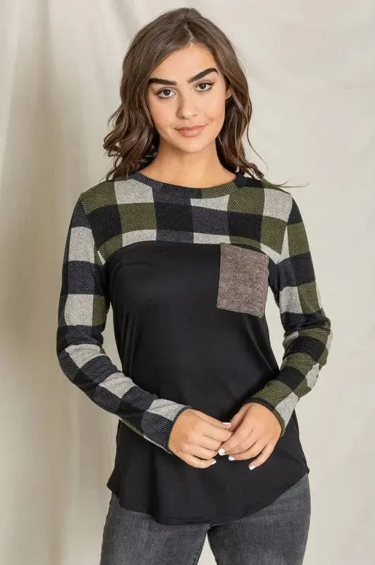 Checker Chest Pocket Tunic