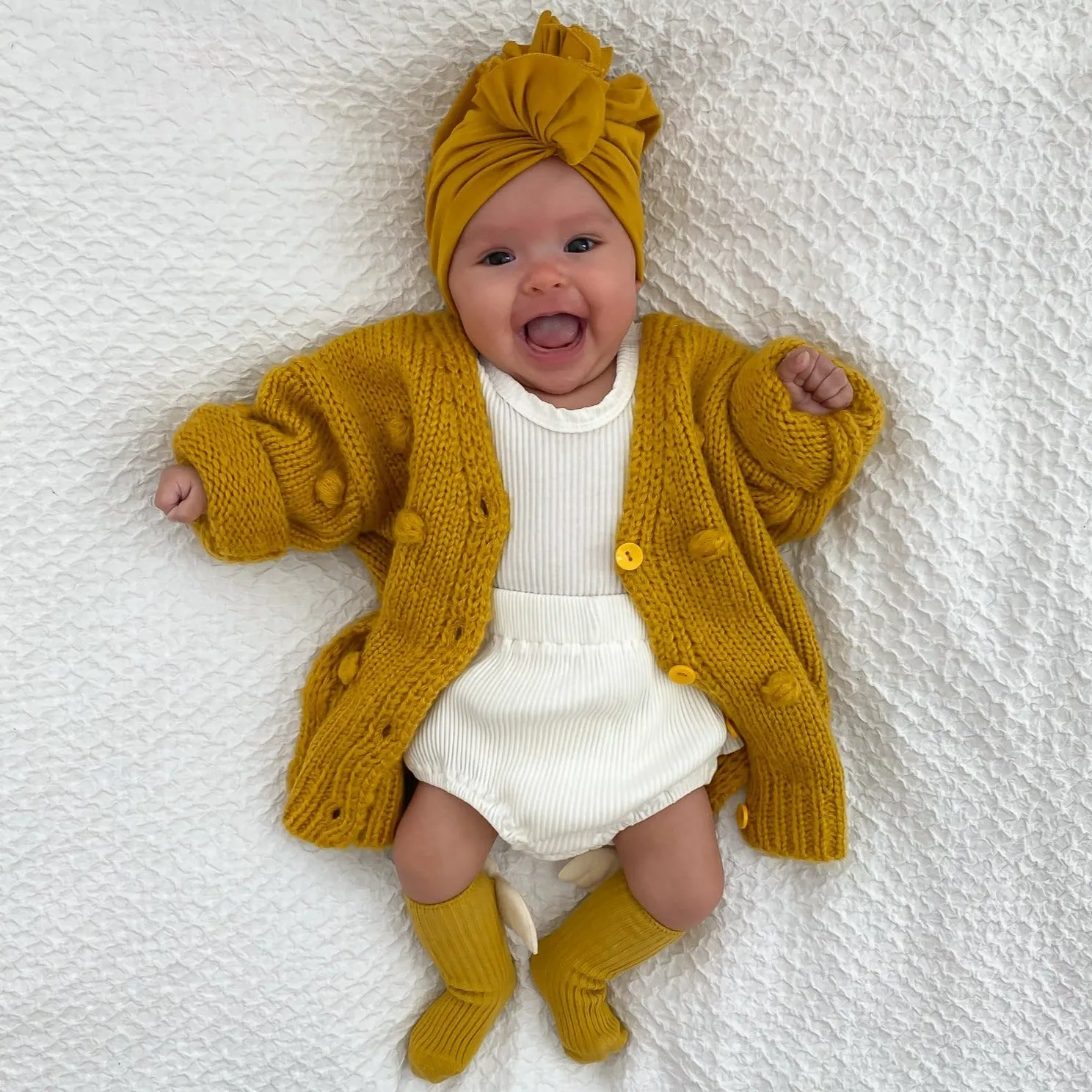 Chunky Pom Cardigan