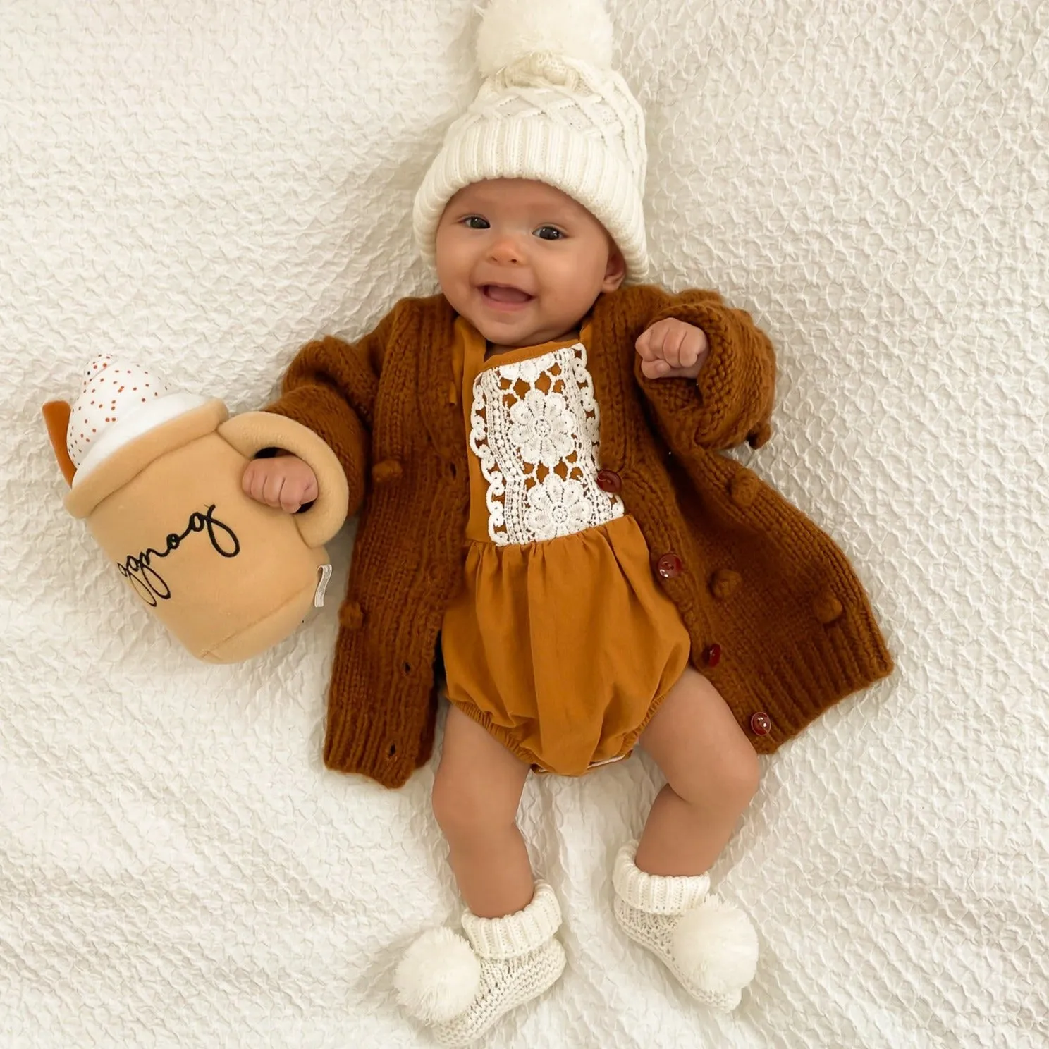 Chunky Pom Cardigan