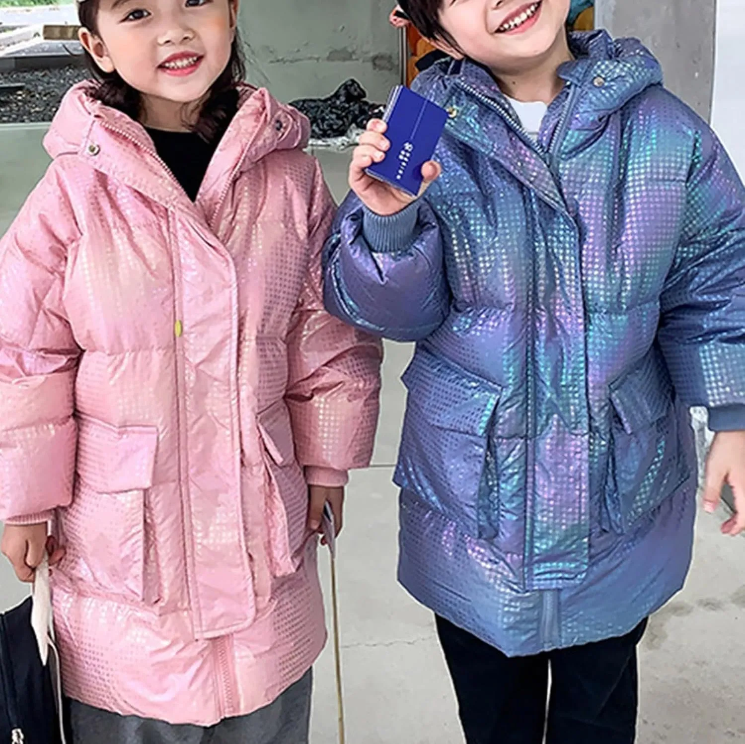 Coats Kids Kids Toddler Baby Girls Boys Winter Warm Thick Solid Cotton Long Sleeve Padded Jacket Youth Boys Winter Coat