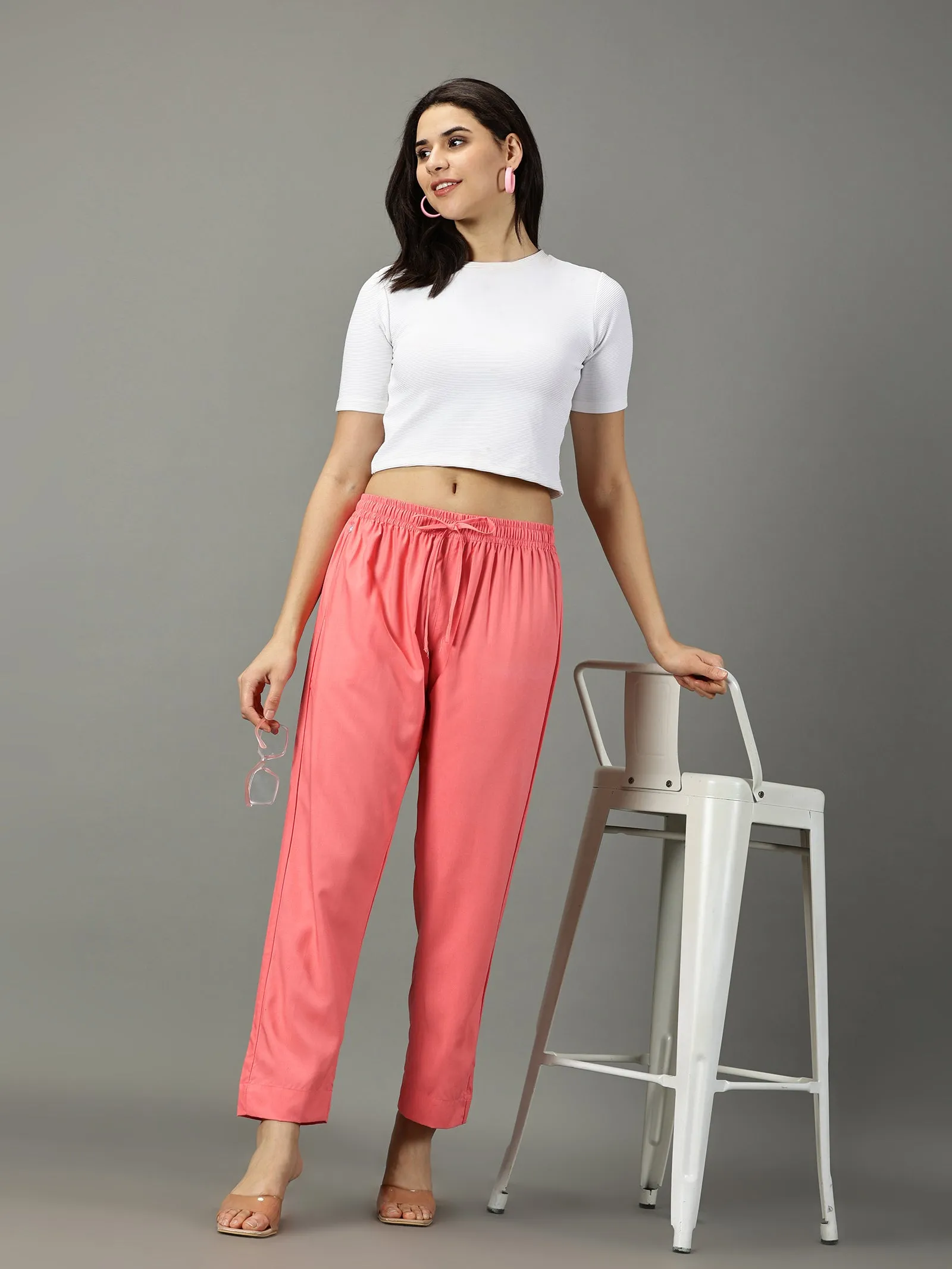 Coral Palazzo Pants