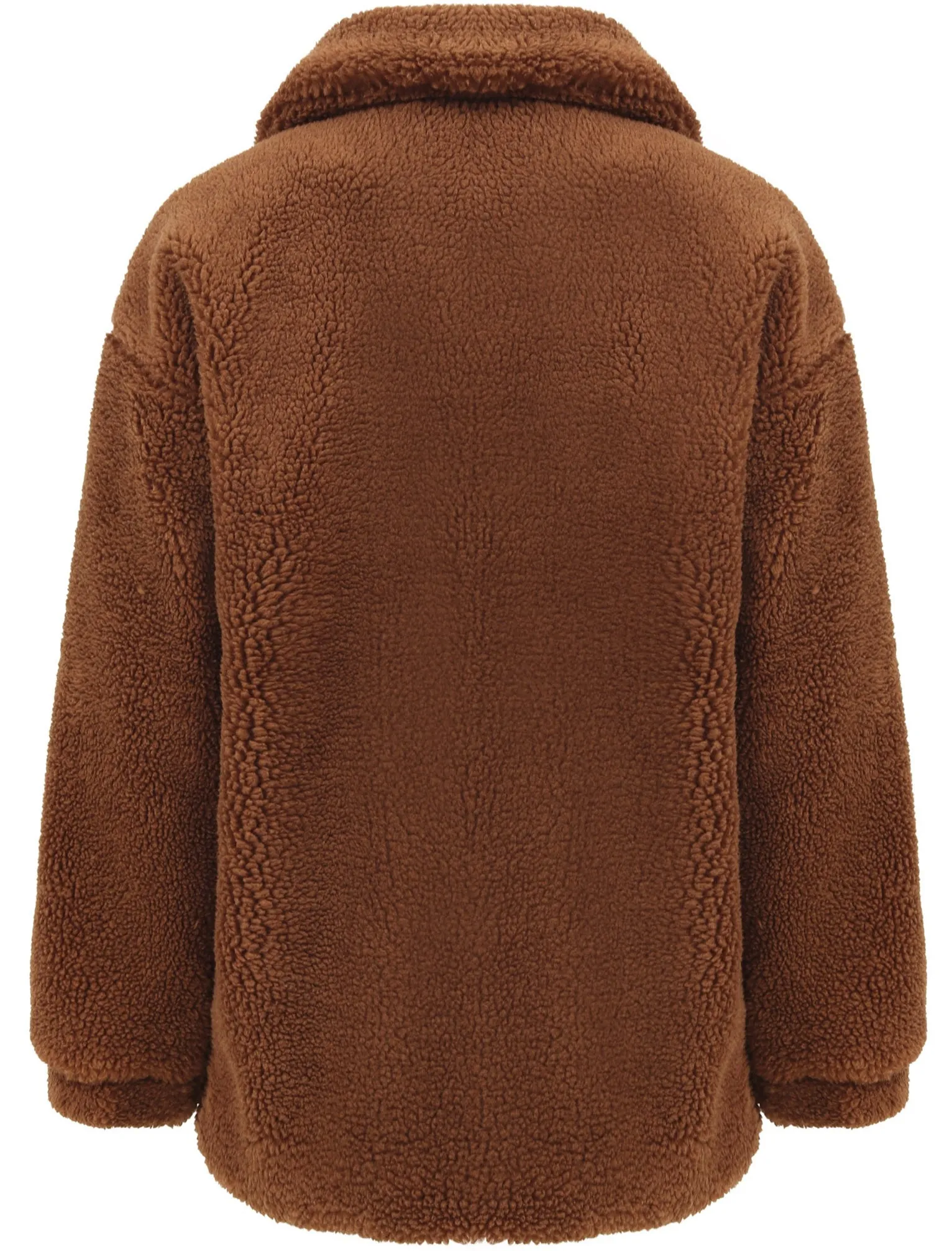 Cupcake Borg Teddy Bomber Jacket In Brown - Weekend Vibes