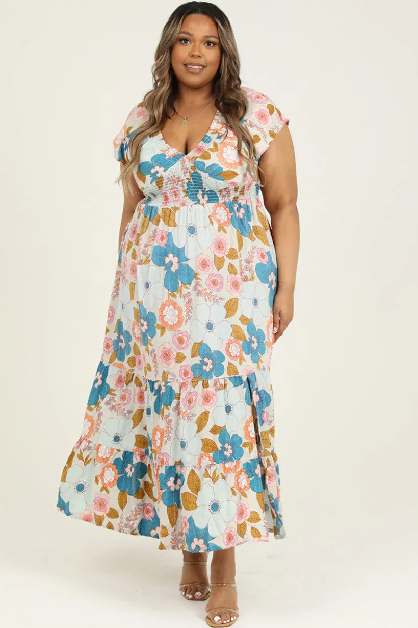 Curvy Fog Flowy Dress