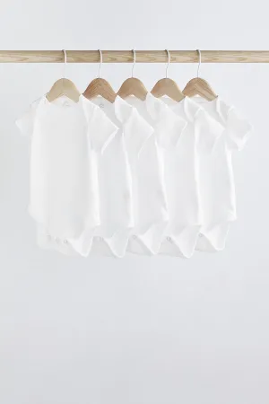 Essential Baby Short Sleeve Bodysuits 5 Pack