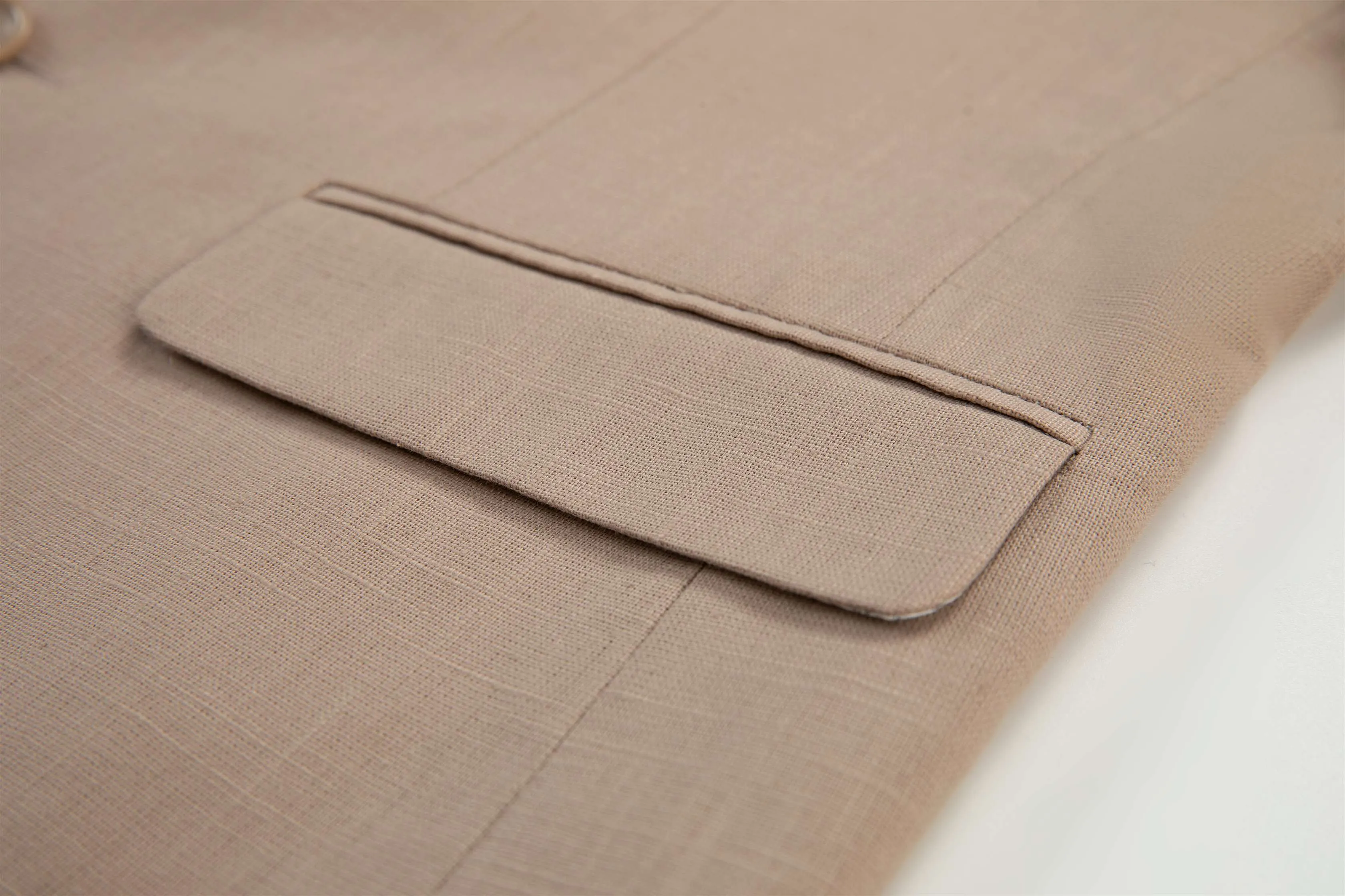 Formal Men's 2 Pieces Mens Suit Notch Lapel Linen For Wedding (Blazer Pants)