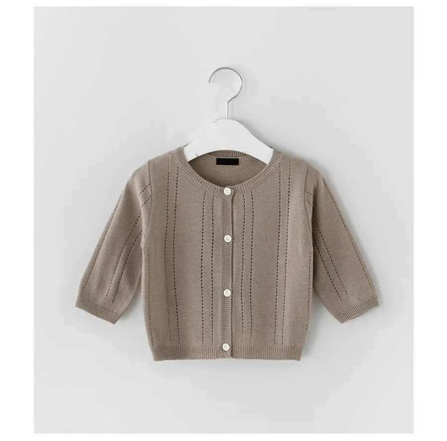 Girls Knitted Sweater Cardigan