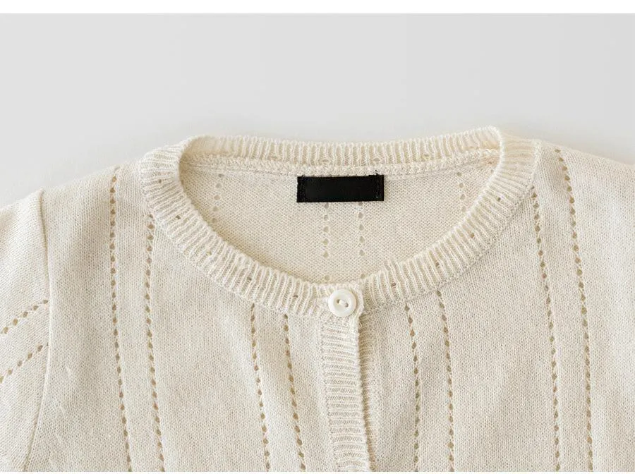 Girls Knitted Sweater Cardigan