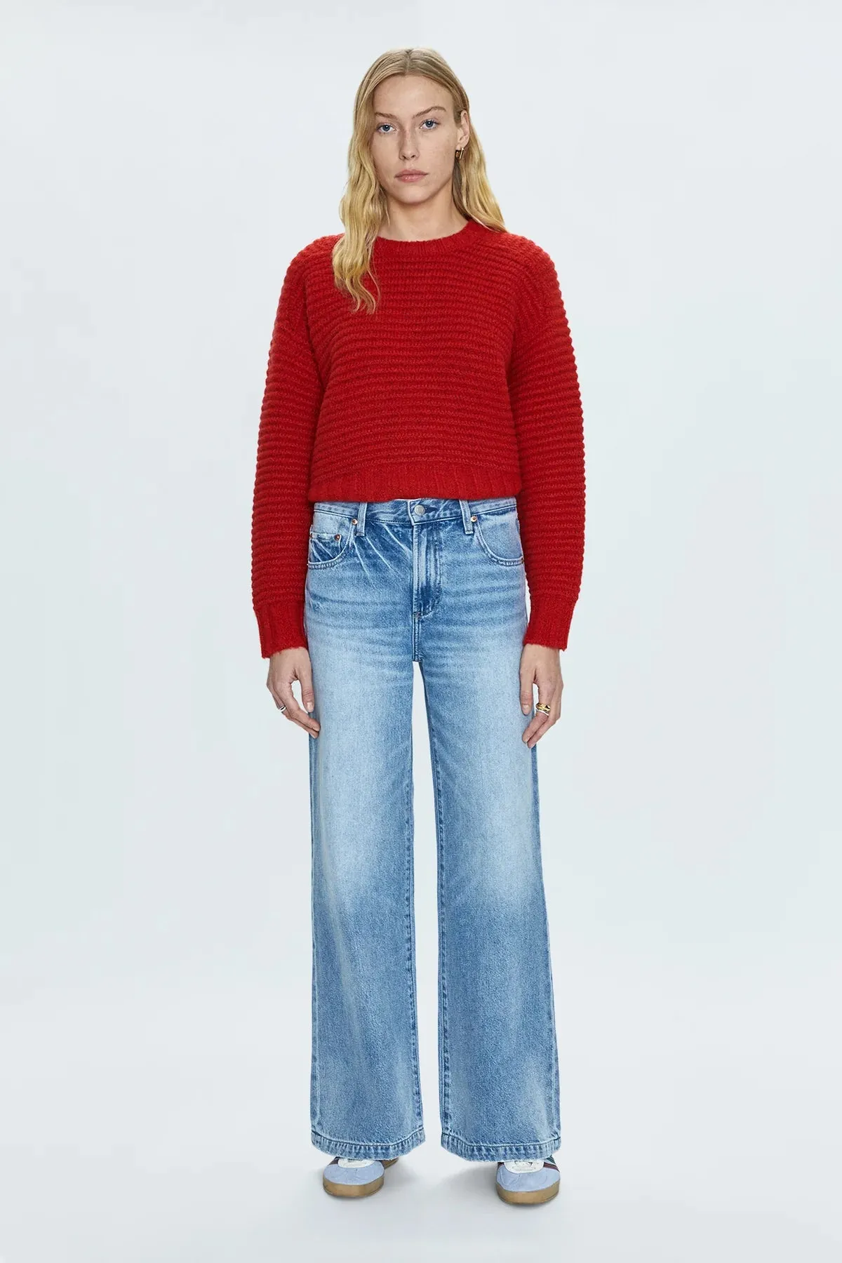 Jadyn Low Slung Palazzo Jeans | Runyon Wash