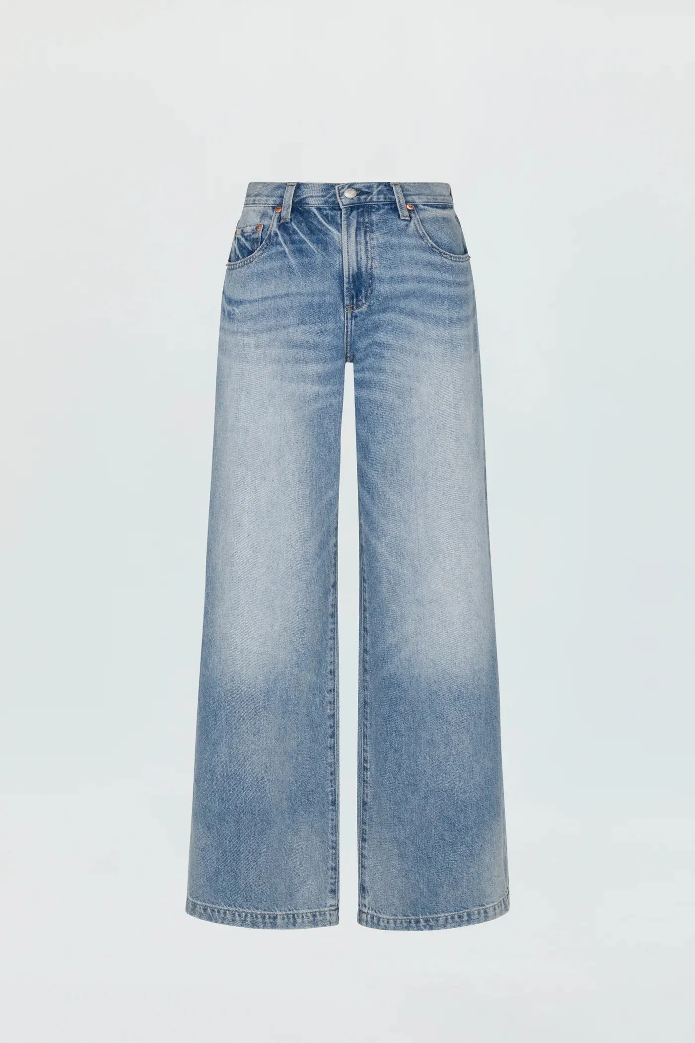 Jadyn Low Slung Palazzo Jeans | Runyon Wash