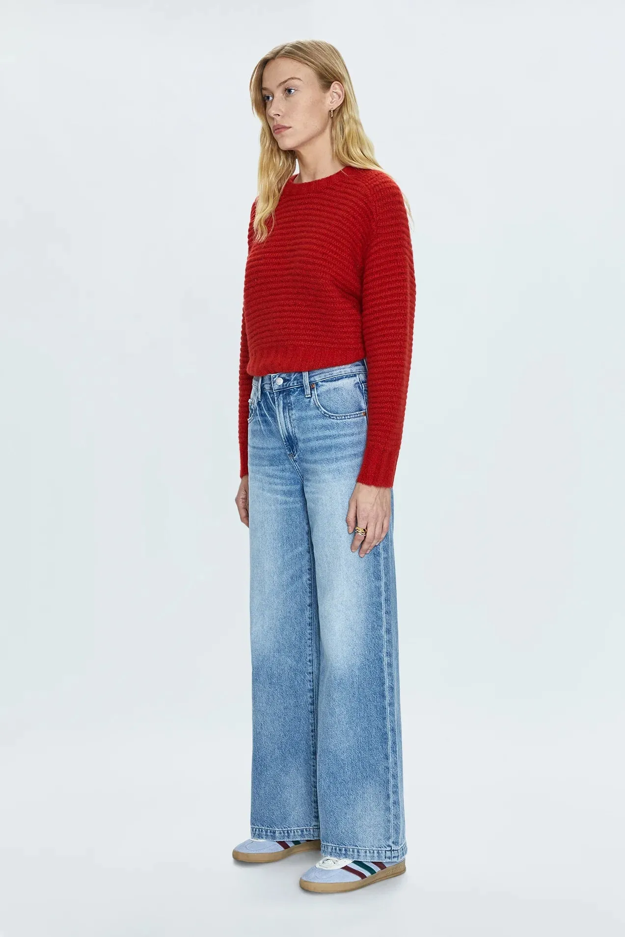 Jadyn Low Slung Palazzo Jeans | Runyon Wash