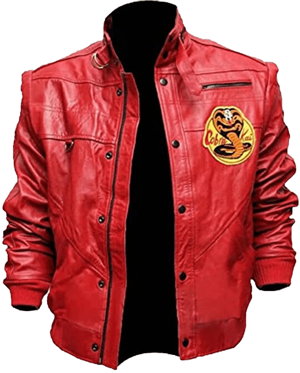 Johnny Lawrence's Red Leather Motorcycle Jacket - Cobra Kai Edition | Stylish Red Bomber Leather Jacket