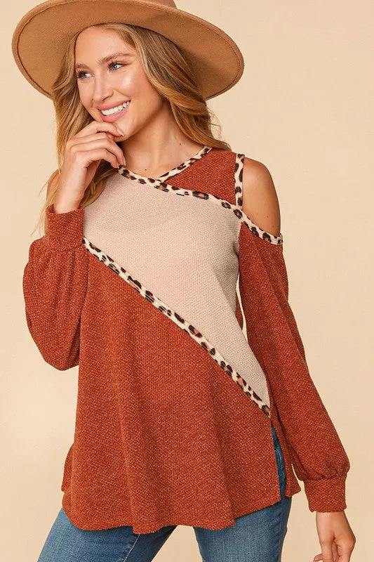 Let's Be Honest Cold Shoulder Sweater