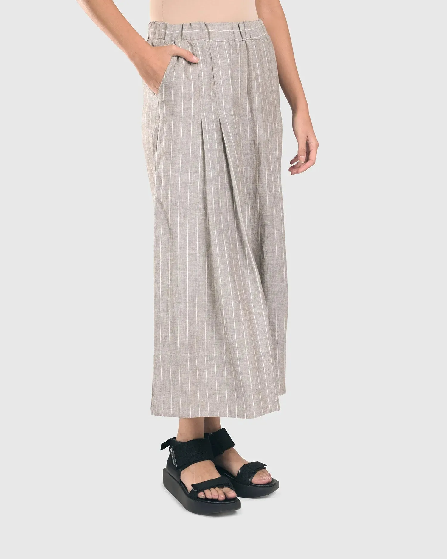 Linea Palazzo Crop Pants, Dove