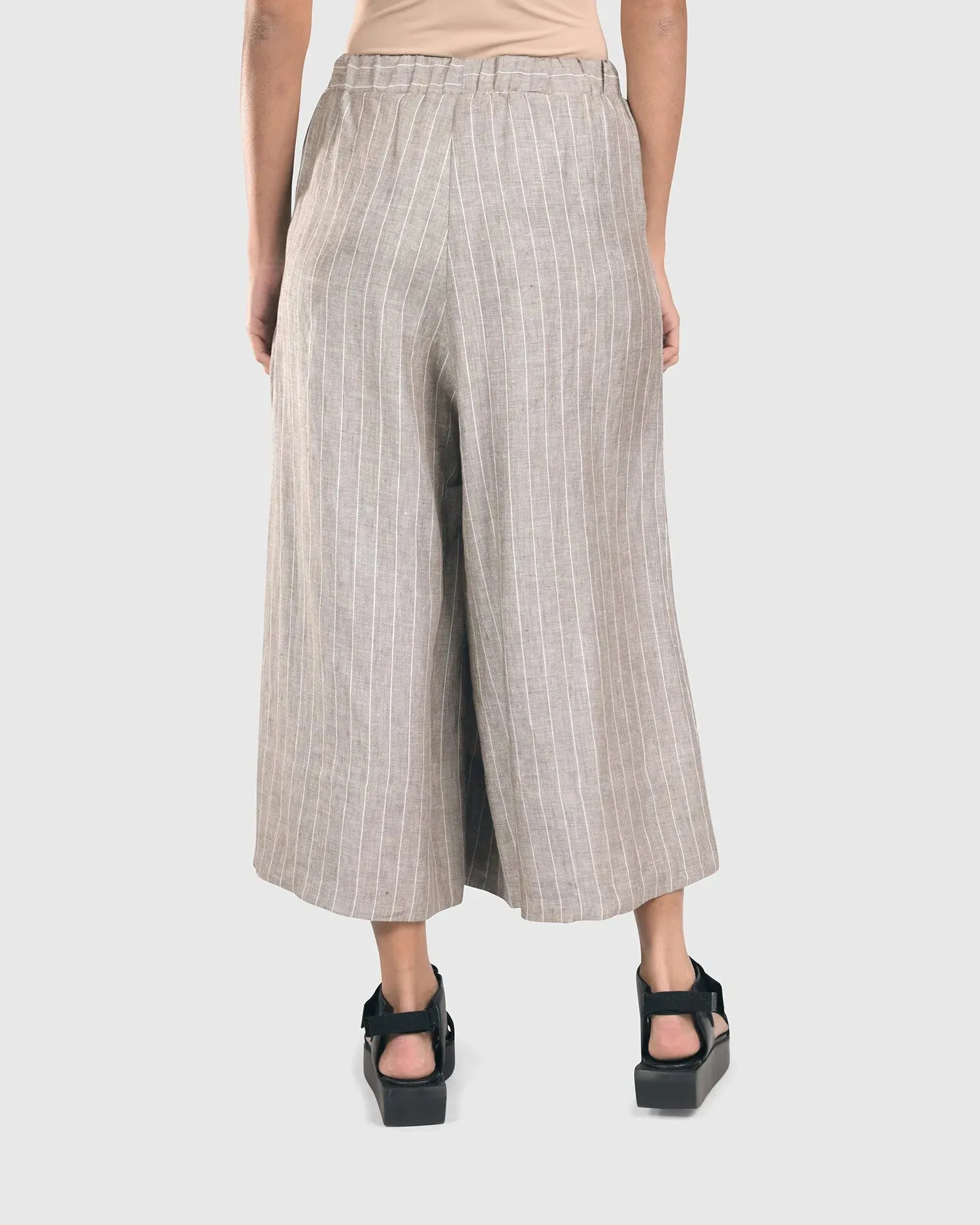 Linea Palazzo Crop Pants, Dove
