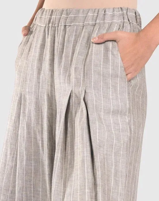 Linea Palazzo Crop Pants, Dove