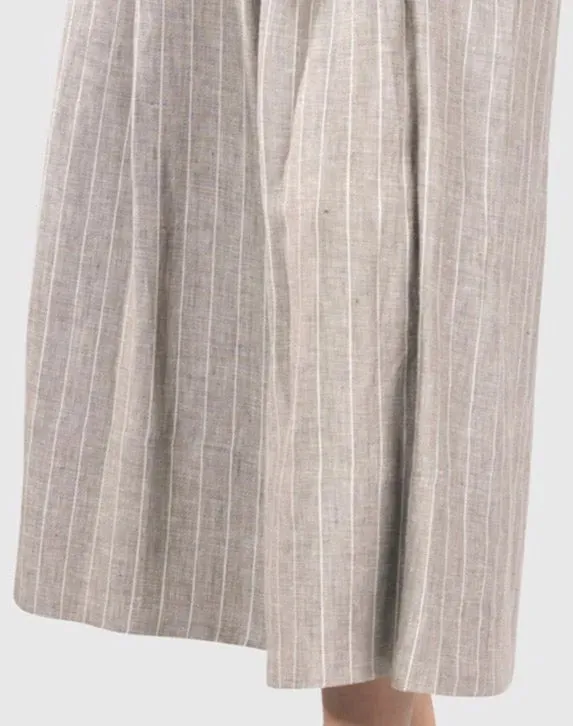 Linea Palazzo Crop Pants, Dove