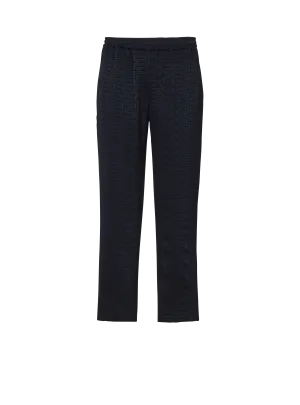 Monogram Satin Jacquard Straight Pants