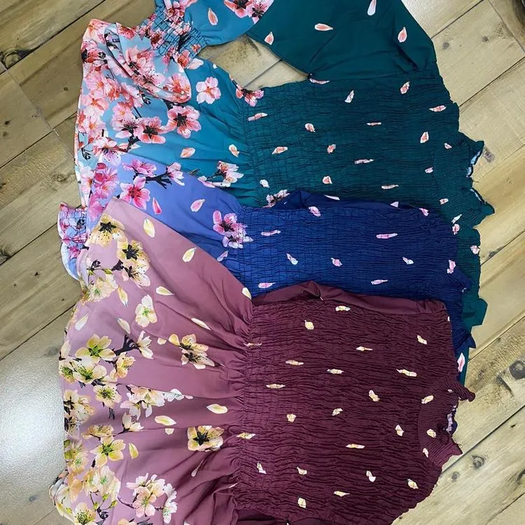 Morrocan floral printed smocking Top