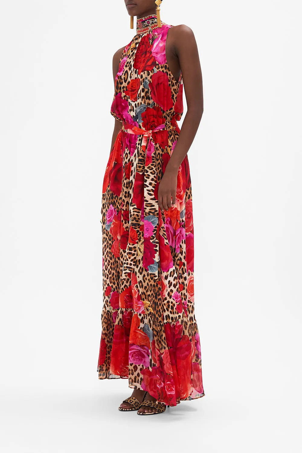 NECKTIE DRESS WITH ELASTICATED WAIST HEART LIKE A WILDFLOWER