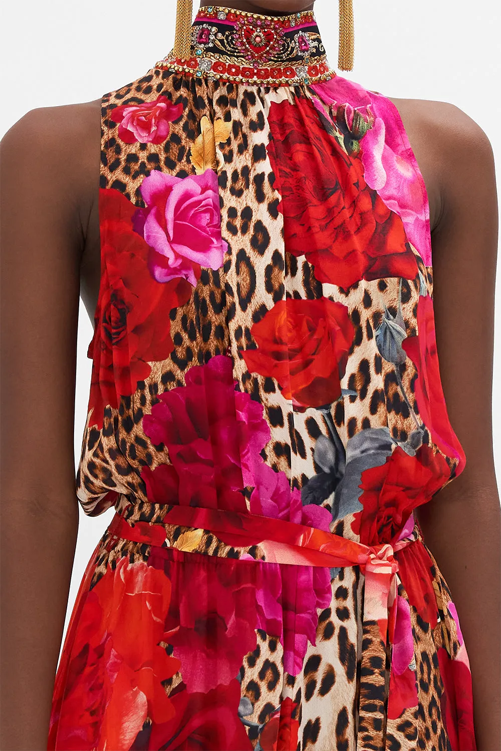 NECKTIE DRESS WITH ELASTICATED WAIST HEART LIKE A WILDFLOWER