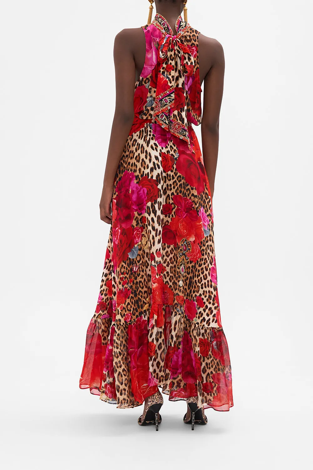 NECKTIE DRESS WITH ELASTICATED WAIST HEART LIKE A WILDFLOWER