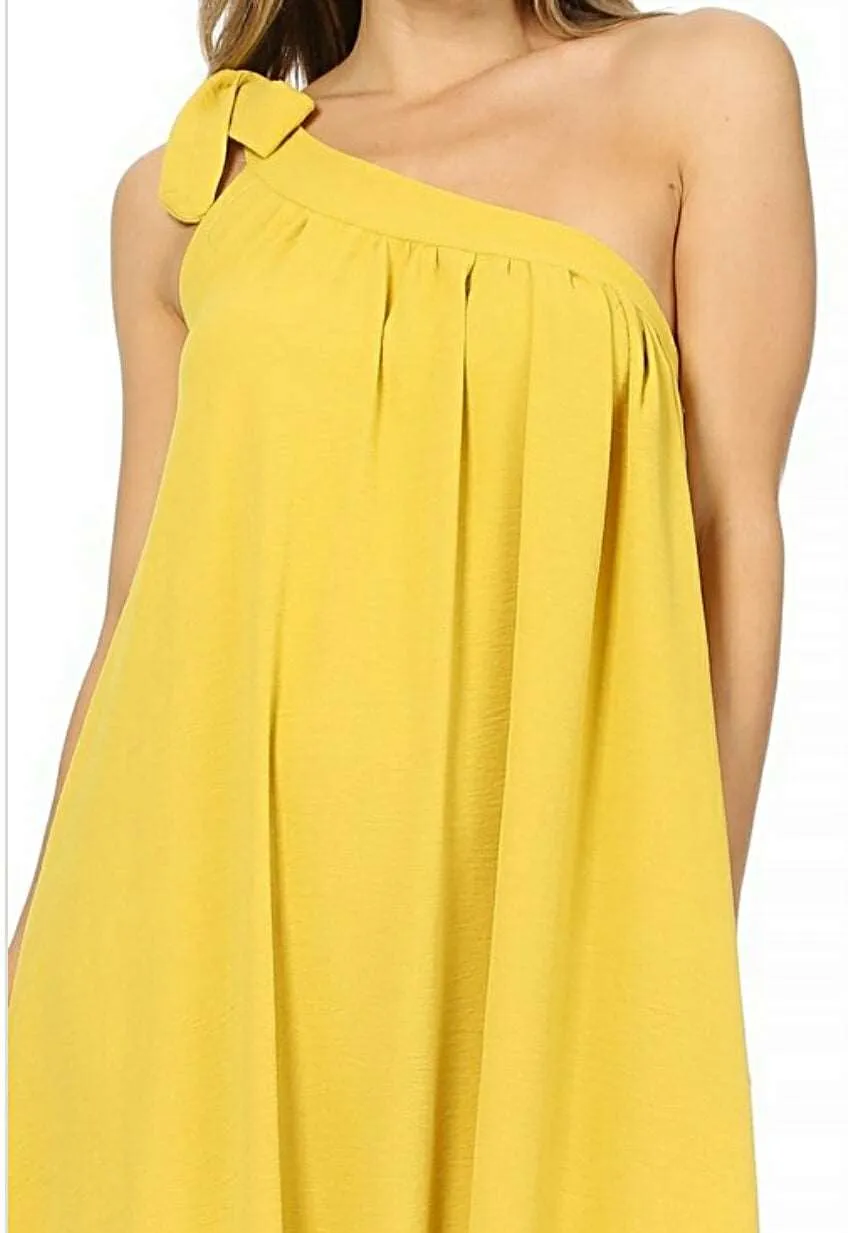 Orange You Glad 1 Shoulder Maxi Dress