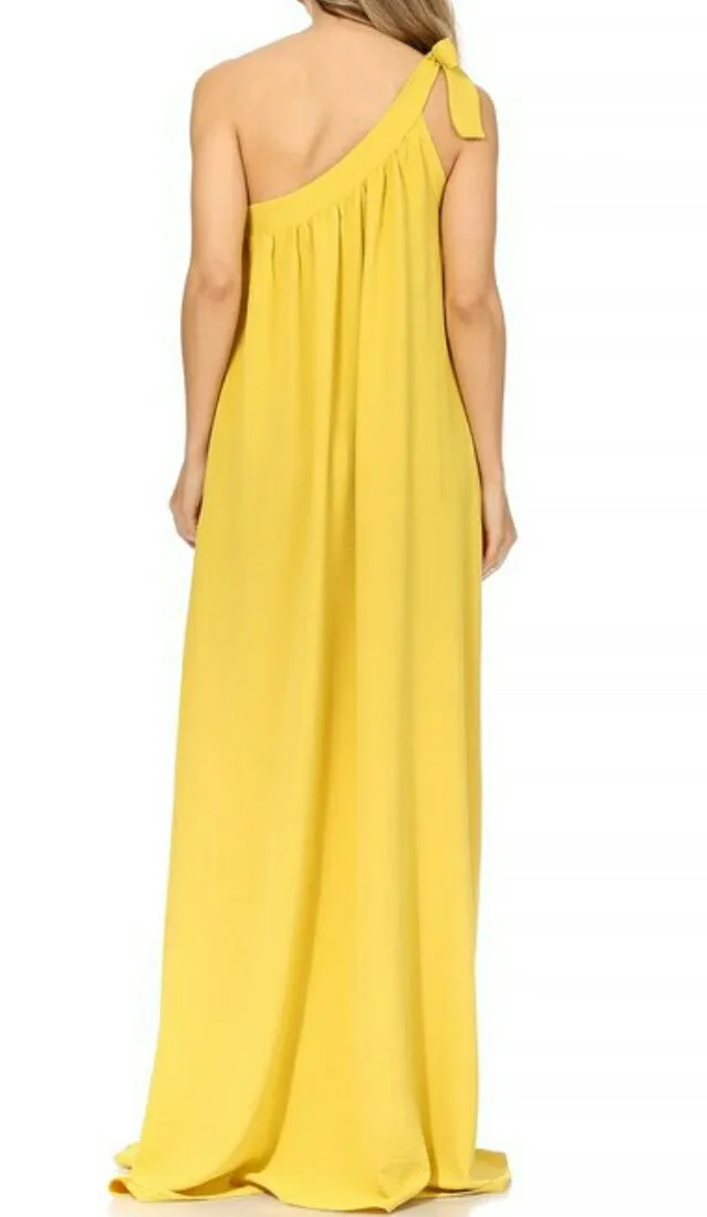 Orange You Glad 1 Shoulder Maxi Dress