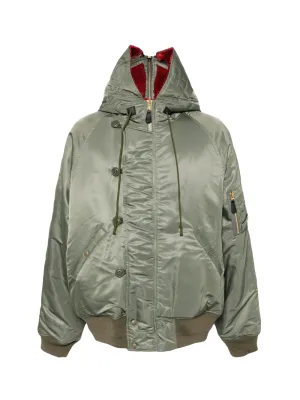 Petal Mouth Hood Bomber Jacket