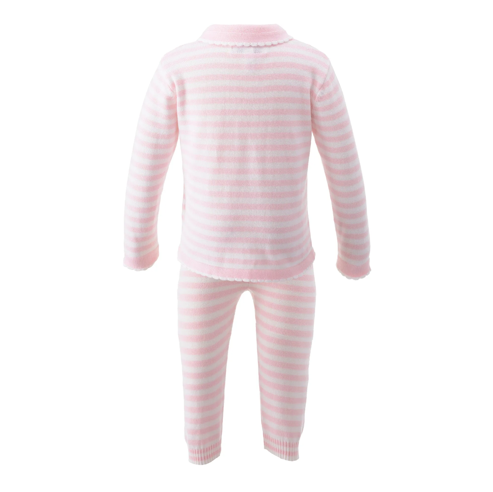 Pink Striped Knitted Set