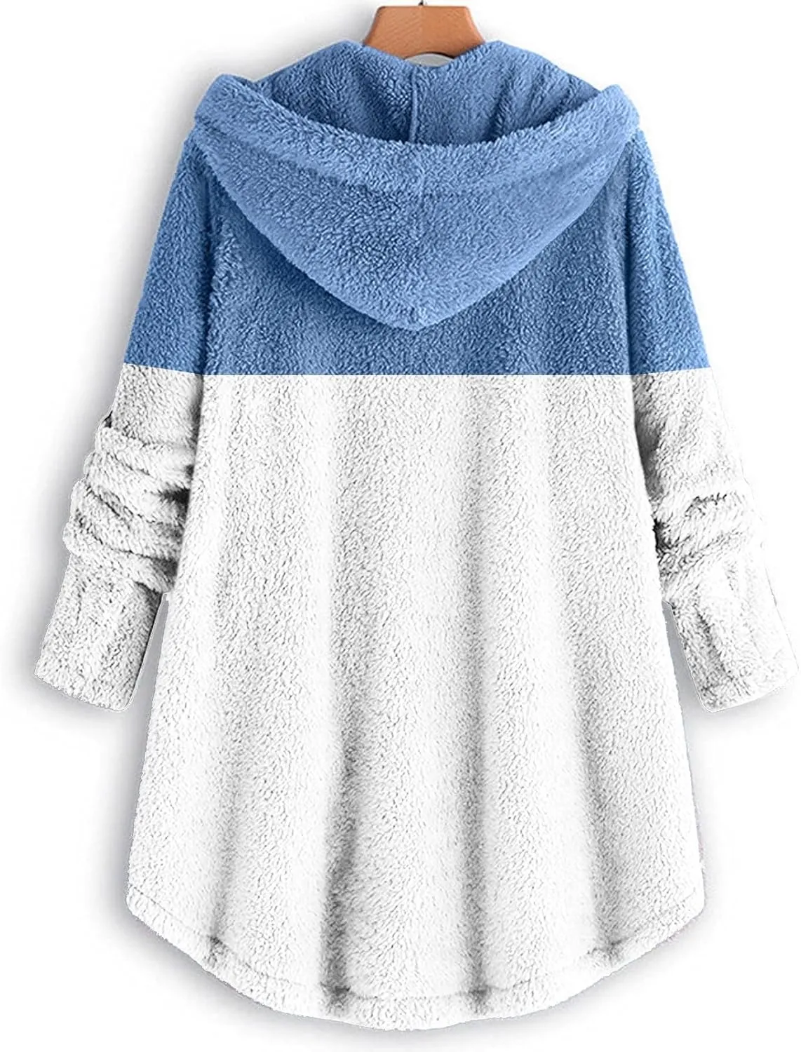 QWENTMTNTY Plus Size Winter Jackets for Women 2023 Office Work Outerwear with Pocket Comfy Plush Winter Sherpa Lined Jacket