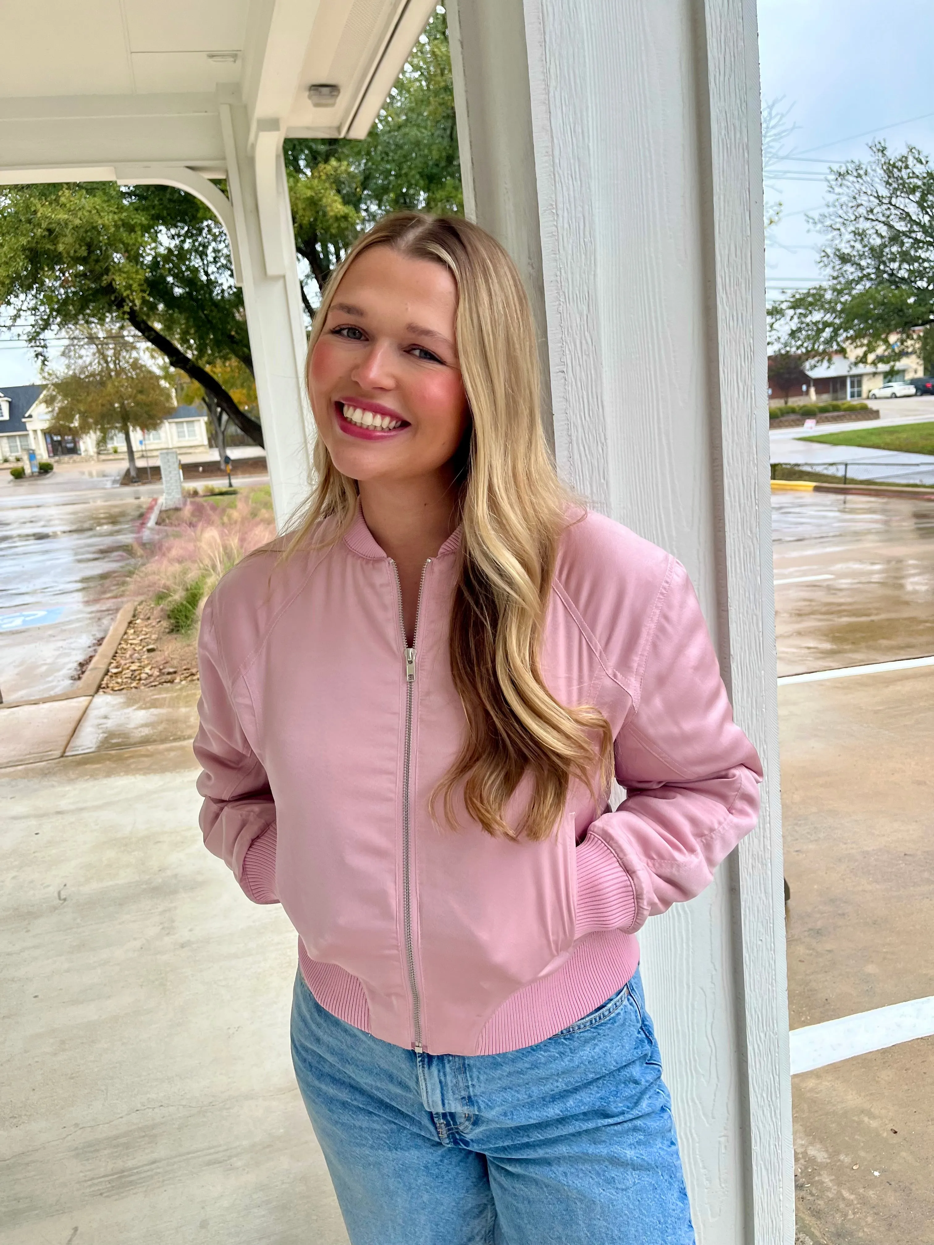 Samaria Satin Pink Jacket