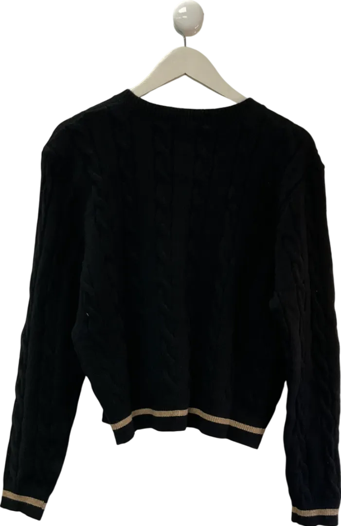 SHEIN Black Knitted Cardigan UK L