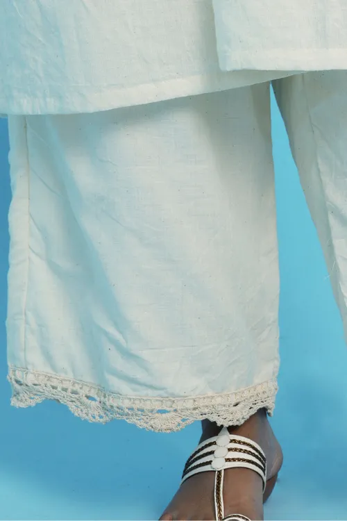 Shiuli Handwoven Muslin Cotton Kurta Set