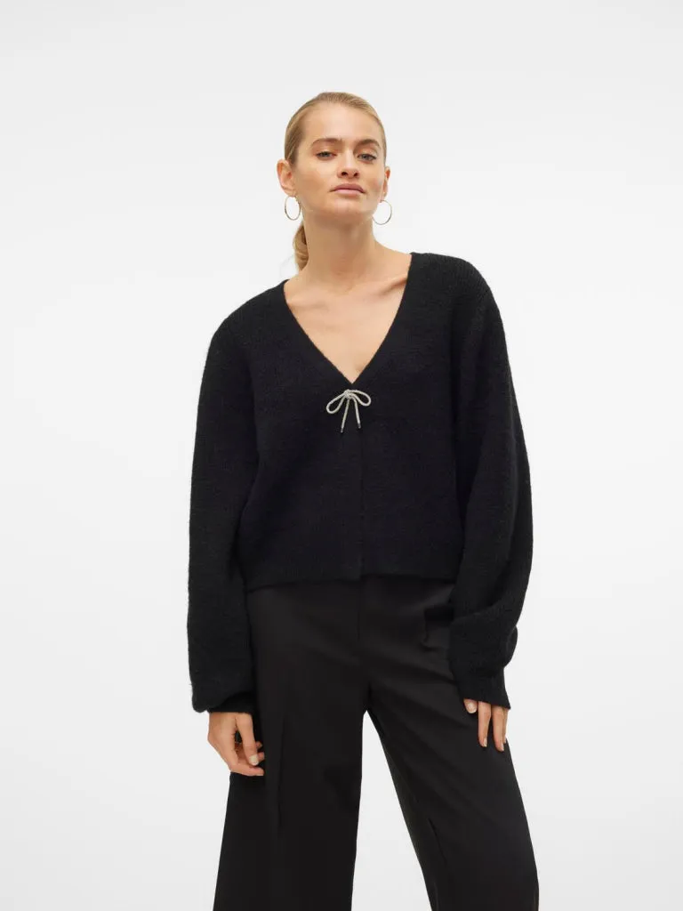 VMCAIA LS V-NECK BOW CARDIGAN GA SB5