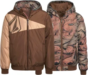 Volcom Boys' Reversible Puffer Jacket - Durable Insulated Winter Jacket with Hood - Warm Outerwear Jackets for Boys (4-20)