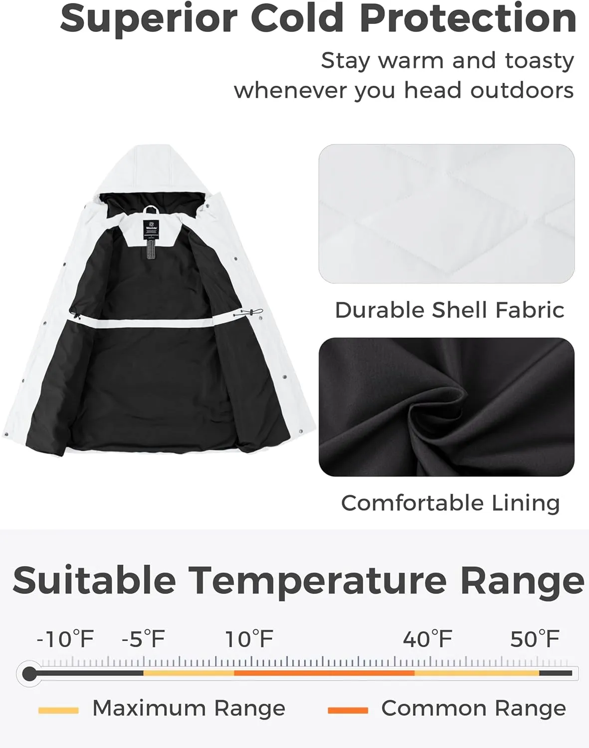 wantdo Women's Winter Jacket Puffy Coat Puffer Jackets Warm Winter Coats