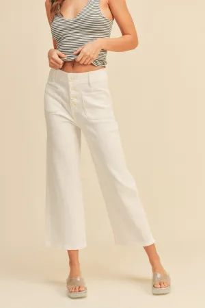Washed Cotton Apron Pocket Pants
