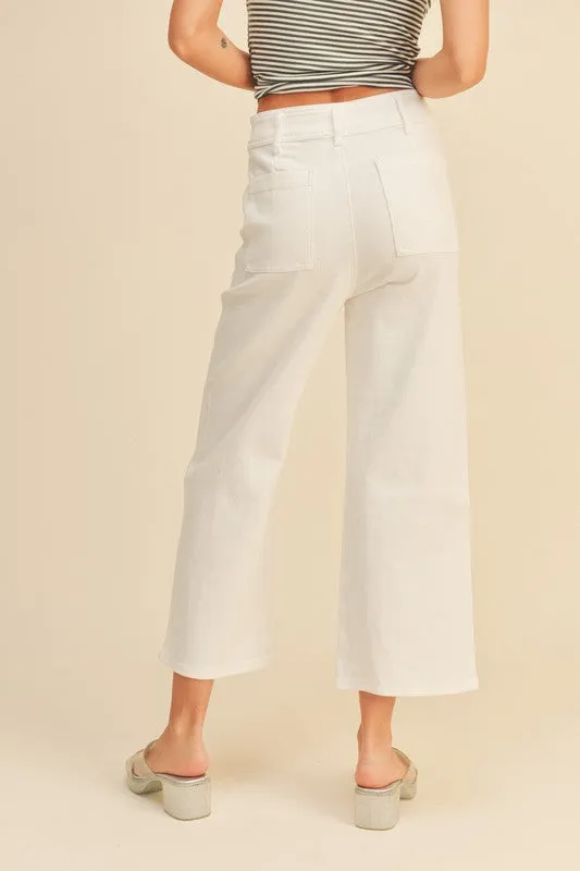 Washed Cotton Apron Pocket Pants