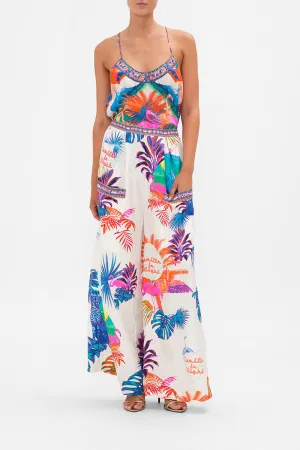 WIDE LEG TROUSER WITH FRONT POCKETS FLAMENCO FLAMINGO